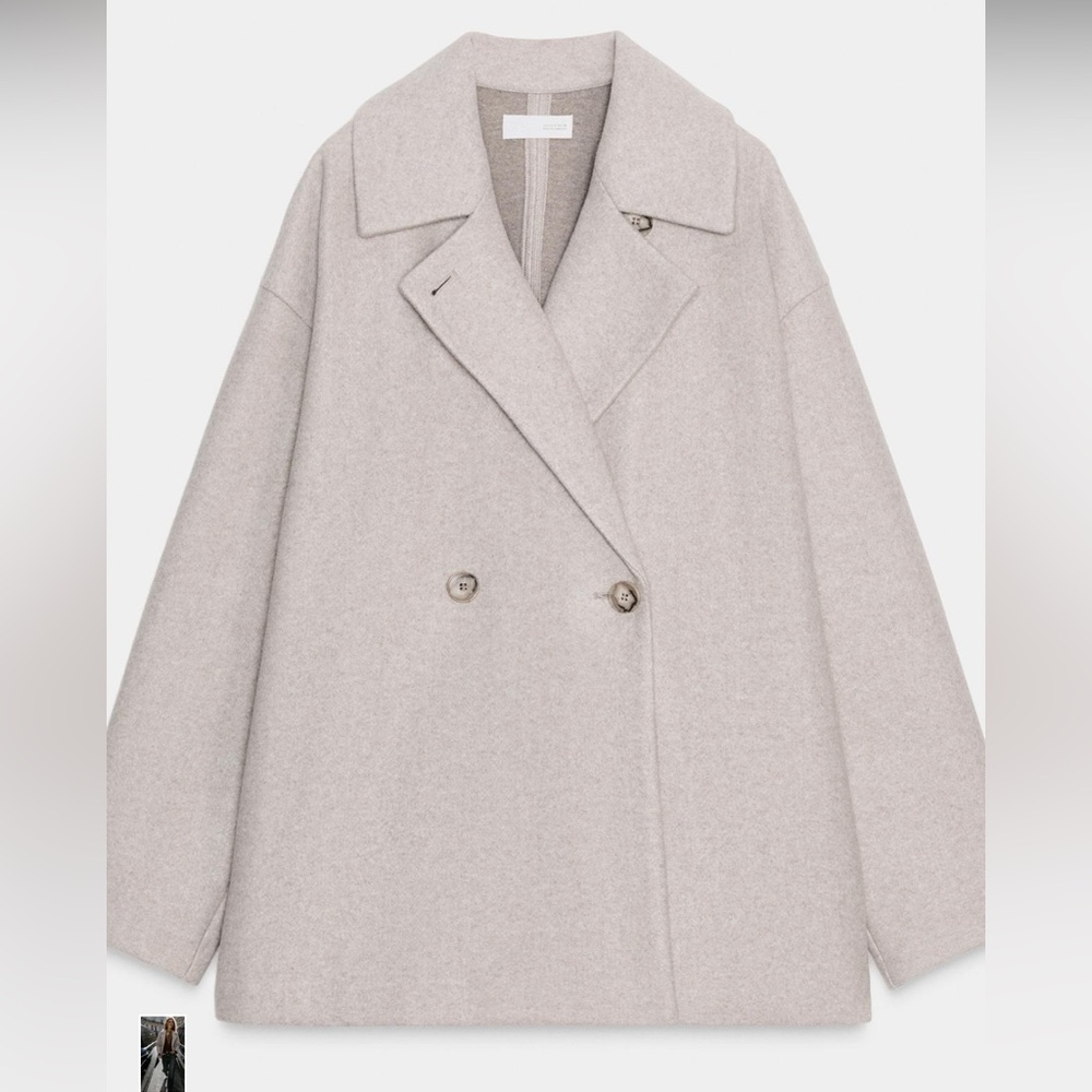 NWT Zara short double breasted coat